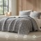 Edge Collections - Gray - Keystone 3 PCS Full/Queen Coverlet Set